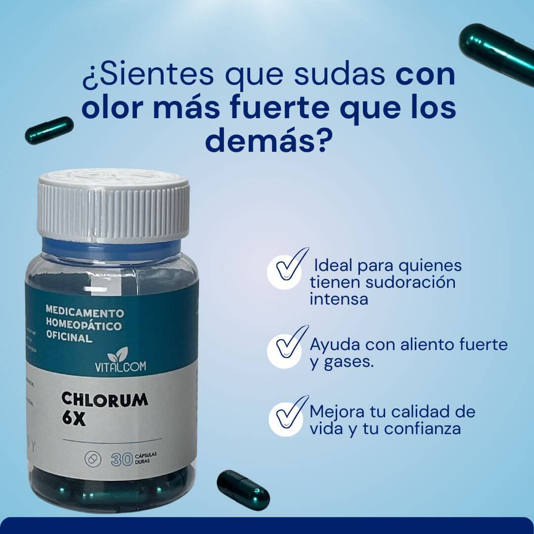 Chlorum 6X: contribuye a neutralizar los olores desde su origen y a recuperar tu confianza