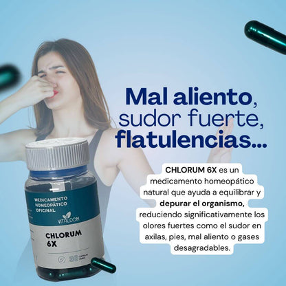 Chlorum 6X: contribuye a neutralizar los olores desde su origen y a recuperar tu confianza