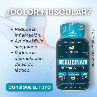 🌙✨ Relaja tu cuerpo, calma tu mente y favorece un descanso reparador con Bisglicinato de Magnesio