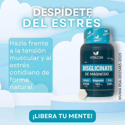 🌙✨ Relaja tu cuerpo, calma tu mente y favorece un descanso reparador con Bisglicinato de Magnesio